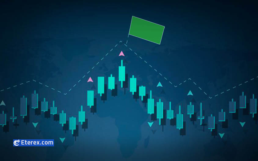 الگوهای پرچم صودی و نزولی صرافی ارزدیجیتال اتراکس